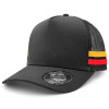 Striped Trucker Caps Black Gold Red